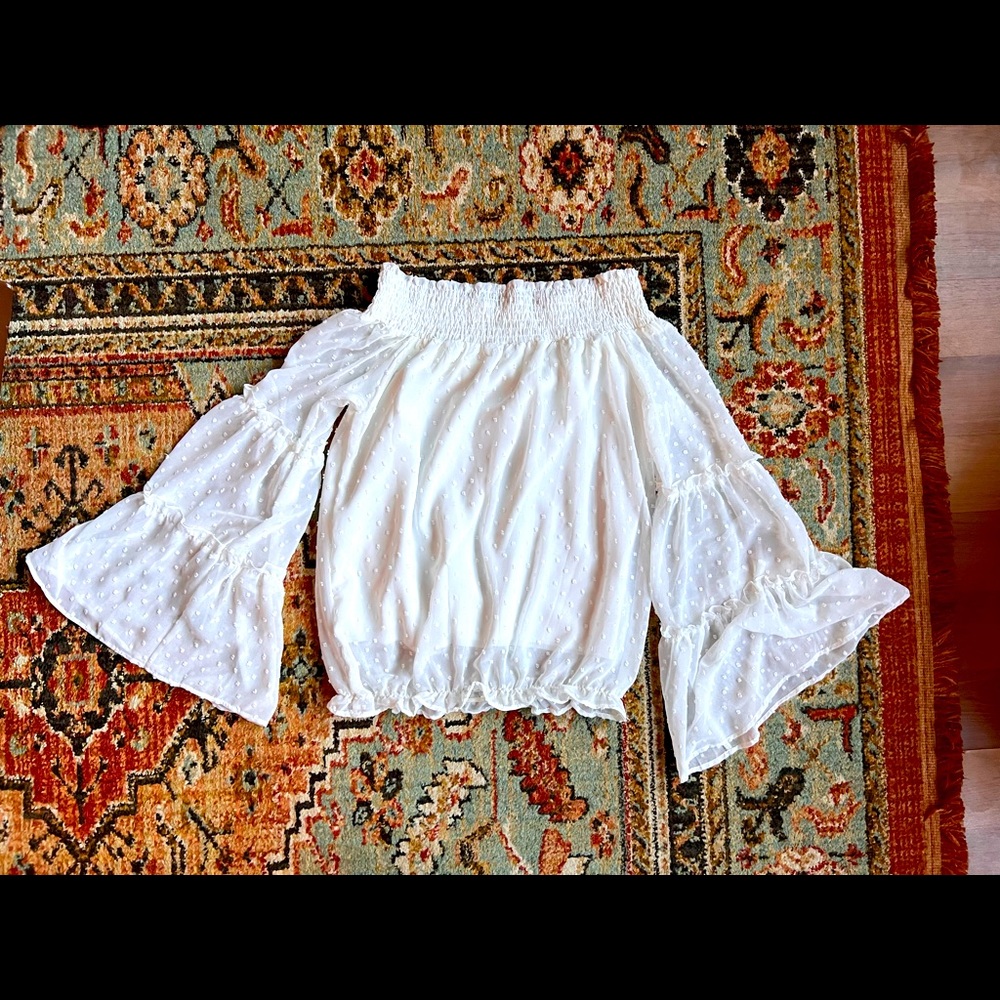 Off the Shoulder White Top